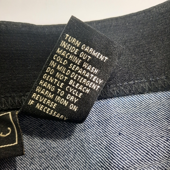 DG2 Diane Gilman Denim Jeans Dark Wash Blue Pull On Size Medium Super Stretch - Picture 12 of 13